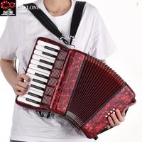 Gambar Alat Musik Akordion Piano 22 Tuts 8 Bass Dengan Strap Adjustable Tas - Hitam, #2 dari ChelOne undefined 1 Tokopedia