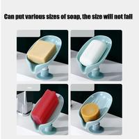 Gambar Leaf Shape Soap Box Drain Soap Holder Bathroom Accessories Suction dari Toko burung-burung undefined 3 Tokopedia