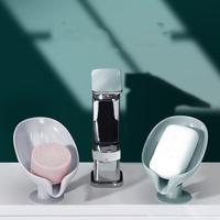 Gambar Leaf Shape Soap Box Drain Soap Holder Bathroom Accessories Suction dari Toko burung-burung undefined 1 Tokopedia