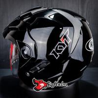 Gambar HELM KYT VENOM RR2 BLACK l KYT VENOM HALF FACE HELMET SNI l DOUBLE dari toko Viola shop. undefined 2 Tokopedia