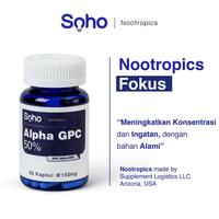 Gambar Soho Nootropics: Alpha GPC 50 50 Kapsul - Boost Konsentrasi Ingatan dari LINGLINGAY STORE undefined 1 Tokopedia