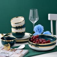 Gambar NAYA Ceramic White Golden Lined Tableware Set - Set for 2 (9pcs) dari Wulan58 undefined 5 Tokopedia