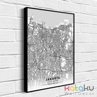 Gambar NEW Jakarta City Map Wall Art Hiasan Dinding Poster Peta Jakarta dari Alif kebab undefined 1 Tokopedia