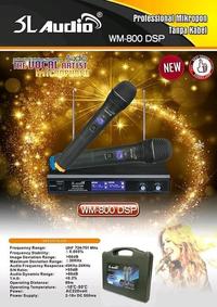 Gambar Mic Wireless SL AUDIO WM-800 DSP Mikropon Professional dari risma_shoop0 undefined 1 Tokopedia
