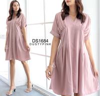 Gambar Top DS1684 - Dress Casual Bengaline Tencel Flare Adem Korean Style Bum dari andzy store undefined 1 Tokopedia