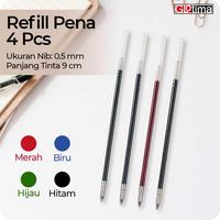 Gambar Kaco Isi Refill Pena Pulpen Tinta Hitam Biru Merah Hijau 4 PCS K1602 dari Glotima undefined 1 Tokopedia
