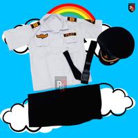 Gambar Baju PILOT anak laki laki/perempuan seragam kostum profesi anak PAKET - +nama, XL dari cheryl aluna undefined 4 Tokopedia