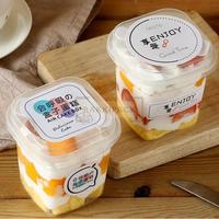 Gambar 10pcs cup mousse cake dessert pudding kotak + sendok dari Rakkipack undefined 2 Tokopedia