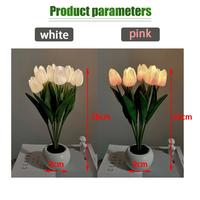 Gambar Lampu Meja Led Bentuk Bunga Tulip Dengan Usb Charging Simulasi Keramik - Putih dari Toko Plus ID undefined 2 Tokopedia