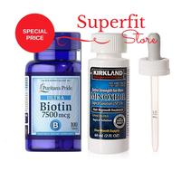 Gambar Paket Kirkland Minoxidil 60ml Puritan Biotin 7500 mcg 100 Pipet dari janitrafitri undefined 1 Tokopedia