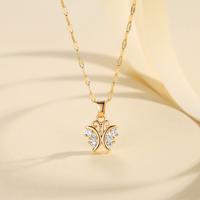 Gambar Y039 Kalung Kupu Titanium Wanita Anti Karat Emas Berlian Perhiasan - Y039 dari LanmeJewelry undefined 1 Tokopedia