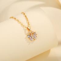 Gambar Y039 Kalung Kupu Titanium Wanita Anti Karat Emas Berlian Perhiasan - Y039 dari LanmeJewelry undefined 5 Tokopedia