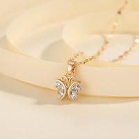 Gambar Y039 Kalung Kupu Titanium Wanita Anti Karat Emas Berlian Perhiasan - Y039 dari LanmeJewelry undefined 3 Tokopedia