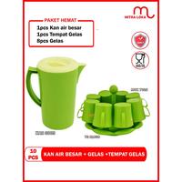 Gambar New Mitra Loka Set Teko Cangkir Tatakan Gelas Golden Sunkist Kab 3009 dari sempangan store undefined 1 Tokopedia