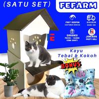Gambar Rumah Kucing Susun Satu Set Kandang Tempat Tidur Kucing FEFARM SETART dari KRIBOKMART undefined 1 Tokopedia