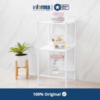 Gambar INFORMA - RAK PENYIMPANAN-3 TIER STORAGE SHELF 32X28X70CM WHITE dari Abyan17 Store undefined 1 Tokopedia