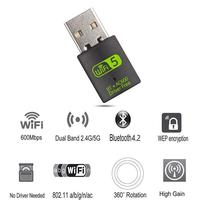 Gambar Komputer & Aksesoris Mini USB WiFi Adapter 1300Mbps WiFi Bluetooth dari AJO AUDIO undefined 2 Tokopedia