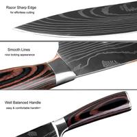 Gambar Pisau Dapur Santoku Serbaguna Motif Damascus Chef Knife Gagang Kayu - 6" Boning Knife dari NetLook Store undefined 5 Tokopedia