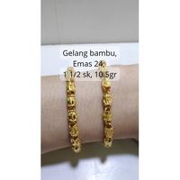 Gambar Gelang bambu emas asli kadar 24k 92 12sk 1 suku 2 sk 3 suku dari patsy storee undefined 2 Tokopedia