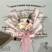 Gambar HER.FLORIST 8PCS Premium Soap and Dried Flower Bouquet Buket Bunga S dari Adeline Inayah undefined 2 Tokopedia