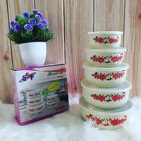 Gambar Rantang Susun 5 Mangkuk set Beranak Enamel dan Stainless dari TUAN MUDA099 undefined 5 Tokopedia