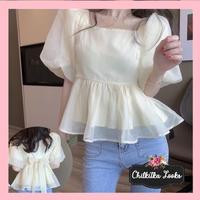 Gambar CHILKITKA LOOKS FASHION Creame Puff Blouse - - One Size dari Chilkitka Looks undefined 1 Tokopedia