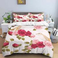 Gambar GG Rose Flower Art Print Three Piece Bedding Set Fashion Articl dari Gadget Gurus undefined 2 Tokopedia