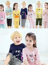 Gambar Baby Kids Pajamas Set Summer Children Clothing Suit Cartoon Sleepwear dari SKY DIAMOND ID undefined 4 Tokopedia
