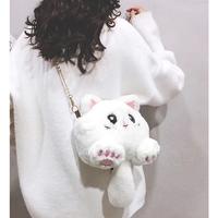 Gambar Tas Selempang Boneka Kucing FYKACU Tali rantai Tas bulu style SNI - Coklat dari Diary Boneka undefined 3 Tokopedia