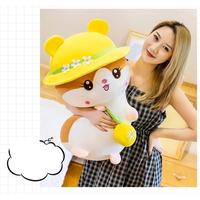 Gambar Mainan anak Boneka hamster lucu pake topi ukuran jumbo 50 cm Terbaru - peach dari Diary Boneka undefined 3 Tokopedia