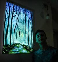 Gambar ORI cat glow in the dark paint cat fosfor cat warna bubuk fosfor cat dari wexa undefined 2 Tokopedia