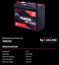 Gambar Aki Mobil Yuasa 55D23L 12V 60Ah Accu Kering MF Gojek Grab dari JualAki Radio Dalam undefined 1 Tokopedia