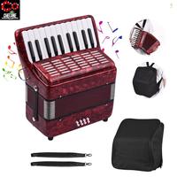 Gambar Alat Musik Akordion Piano 22 Tuts 8 Bass Dengan Strap Adjustable - Merah, #2 dari ChelOne undefined 2 Tokopedia