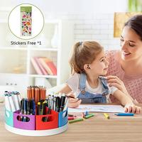 Gambar Rotating Desk Organizer for Kids, Art Supply Storage Organizer Untuk dari namishop880 undefined 3 Tokopedia