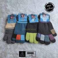 Gambar Sarung Tangan Motor Rajut Polos Saruta Pria dan Wanita All Size - Hitam Belang dari Shaqiel Store undefined 1 Tokopedia