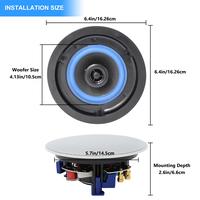 Gambar Speaker Bluetooth Langit-langit 4 &quot;160W Pengeras Suara Atap Dalam dari Azerila Mall undefined 2 Tokopedia