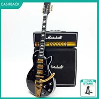Gambar miniatur gitar lespaul black plus sound amplifier Marshal 2 tingkat dari miniatur store_NEW undefined 1 Tokopedia