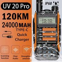 Gambar UV-20 PRO 80W Walkie Talkie 150KM IP68 Waterproof Type-C USB charge - UV16 Army Green dari OD BUY undefined 1 Tokopedia