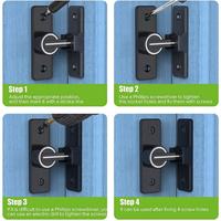 Gambar PC Barn Door Lock Hardware 90 Degree Heavy Duty Gate Latches F dari peacockberlimpah undefined 4 Tokopedia