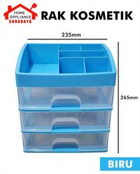 Gambar Rak Kosmetik Make Up 3 Laci - Tiga Susun Plastik - Storage Multifungsi - BIRU dari Home Appliance Surabaya undefined 3 Tokopedia