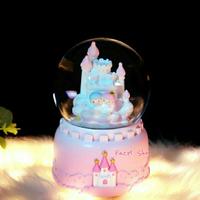 Gambar Snowball JUMBO Couple Princess Pink CASTLE Twins Kotak Musik Bola dari maheswariacc undefined 4 Tokopedia