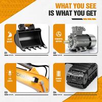 Gambar TATAJOY Excavator 11-Channels 2.4Ghz RC Alloy Remote Control Mainan dari Farikah-Shop777 undefined 4 Tokopedia