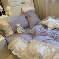 Gambar Ctr Korea Princess Wind Purple Dormitory Bedding Sets Kawaii Bed dari ctrashop undefined 5 Tokopedia