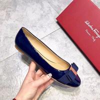 Gambar SF Fila bow single shoes women s new round toe shallow mouth leather dari niki store-0 undefined 3 Tokopedia