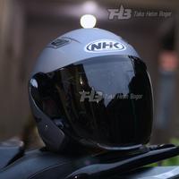 Gambar NHK R1 Elite Solid Dim GREY dof visor DARKSMOKE stiker Kanji BLACK dari nabila store- undefined 2 Tokopedia