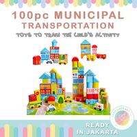 Gambar JKT 100pc Wooden Building Blocks Toy Mainan Bangunan Balok Kota Susun dari feraa diahh undefined 1 Tokopedia