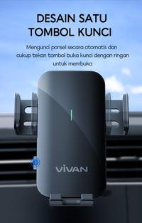 Gambar VIVAN ECH01 CAR PHONE HOLDER MOBIL SMART SOLAR POWER ELECTRIC WIRELESS dari CLASS PREMIUM ID undefined 4 Tokopedia