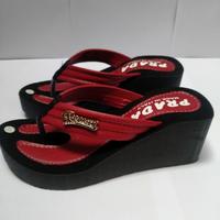 Gambar Wedges Prada Marun Sandal wanita sandal terbaru sandal terlaris dari viona-s undefined 3 Tokopedia