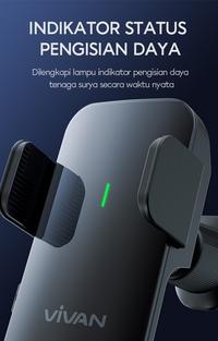 Gambar VIVAN ECH01 CAR PHONE HOLDER MOBIL SMART SOLAR POWER ELECTRIC WIRELESS dari CLASS PREMIUM ID undefined 3 Tokopedia