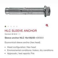 Gambar DYNABOLT DINABOLT SLEEVE ANCHOR ANGKUR HILTI HLC 16 x 100 / 50 M16 dari Arsakha2145 undefined 1 Tokopedia